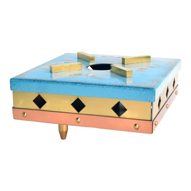 1960s Brass Enamel Heater, Germany For Sale