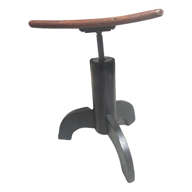 Pre-War Wooden Stool, 1890s For Sale