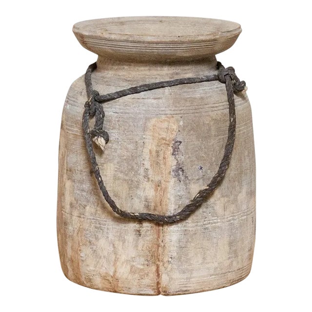 Antique Wooden Vase-Jamba For Sale