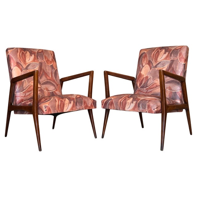 Mid 20th Century Pair of Scandinavian Mid-Century Modern Colorful Teak Club Armchairs For Sale - Image 15 of 18