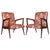 Mid 20th Century Pair of Scandinavian Mid-Century Modern Colorful Teak Club Armchairs For Sale - Image 15 of 18
