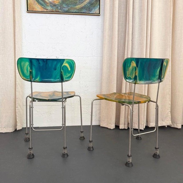Set of 6 Post Modern Gaetano Pesce "543 Broadway" Chairs for Bernini, 1993 For Sale - Image 13 of 17