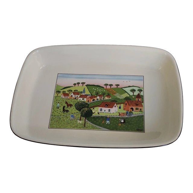 Mid 20th Century Villeroy & Boch Vilbofour Naif Baking Pan For Sale