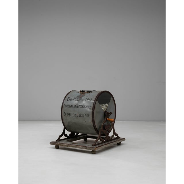 Public Bond Metal Lottery Drum from Brussels Water Company For Sale - Image 18 of 18