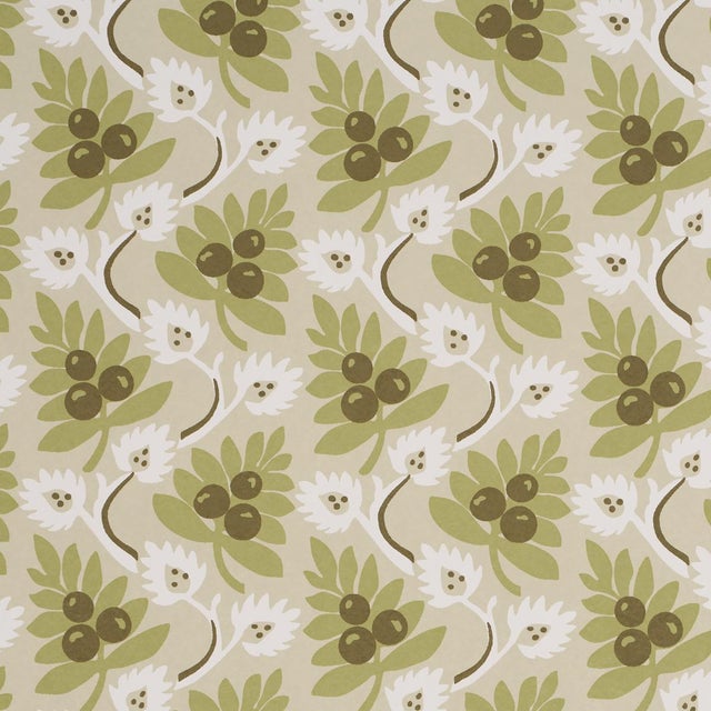 Contemporary SAMPLE - Schumacher Custis Orchard Wallpaper In Leaf For Sale - Image 3 of 4