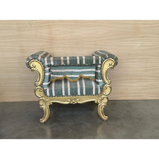 Pair of French 19th Century Rococo Revival Giltwood Armchair For Sale - Image 14 of 18