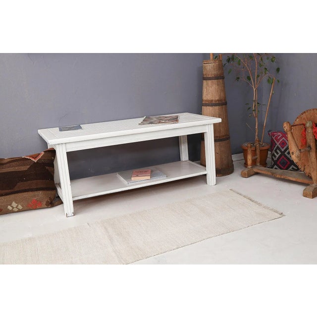 Mid 20th Century Vintage White Hemp Kilim Runner For Sale In Los Angeles - Image 6 of 7