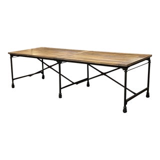 Restoration Hardware Flat Iron Table + Desk For Sale