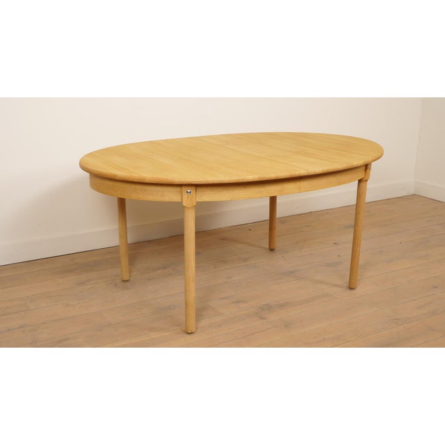Vintage Oval Extendable Dining Table in Oak, 1960s For Sale - Image 10 of 18