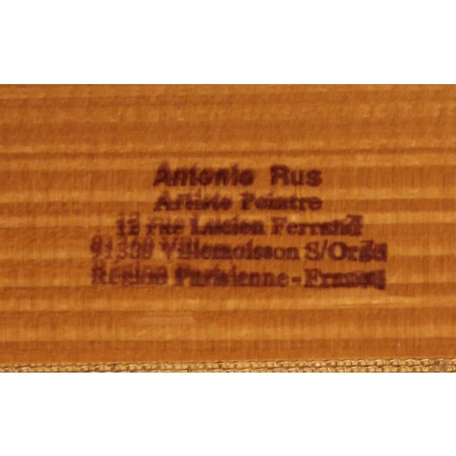 Antonio Rus, Paris Riverbank Street Scene, 21st Century, Oil on Canvas, Framed For Sale - Image 10 of 11