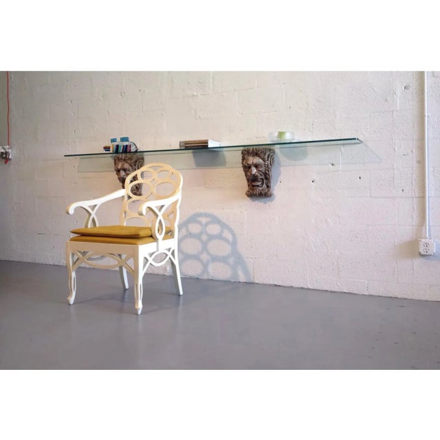 1970s Sarreid Carved Wood Lion Gargoyle Wall Shelves - Set of 2 For Sale - Image 11 of 13