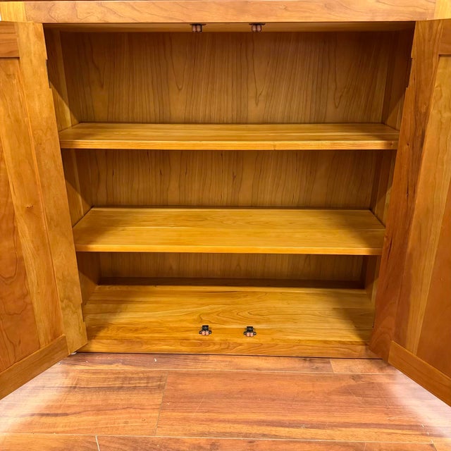 Vintage Cherry Display Bookcase Cabinet For Sale In Seattle - Image 6 of 8