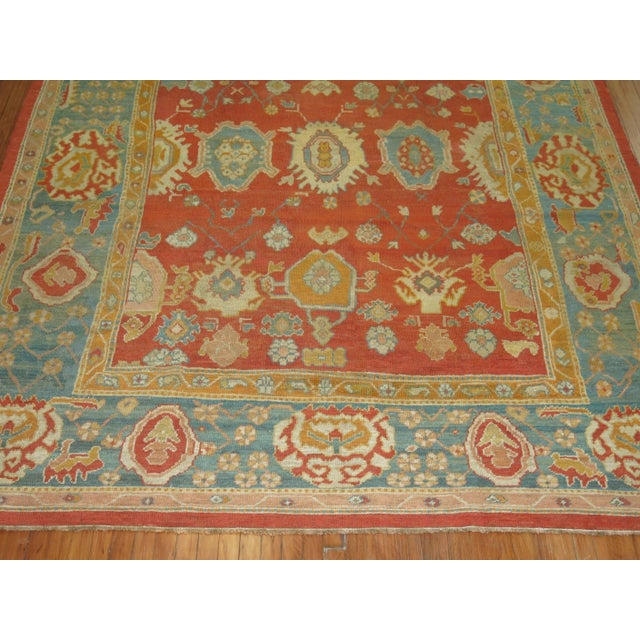 Late 19th Century Antique Zabihi Collection Turkish Oushak Rug For Sale In New York - Image 6 of 10