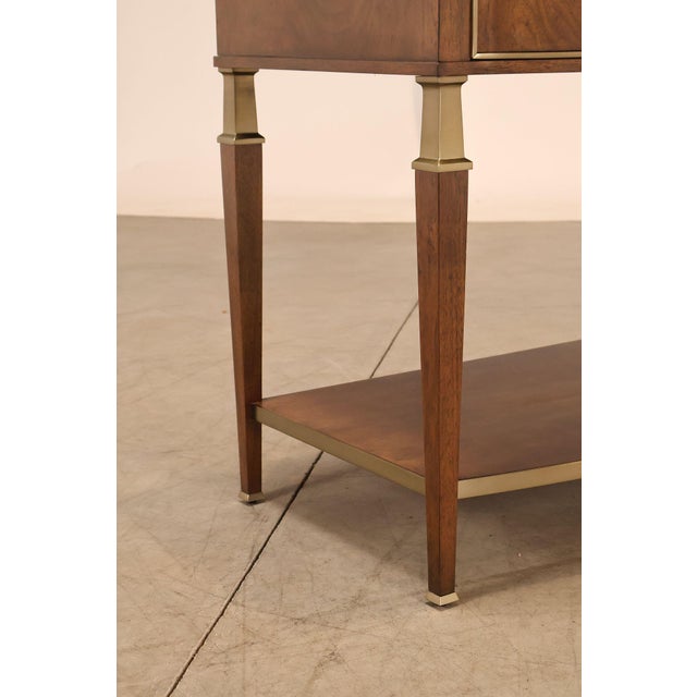 Johnathan Charles 'Barcelona' Marble Top Walnut Nightstand For Sale - Image 10 of 18