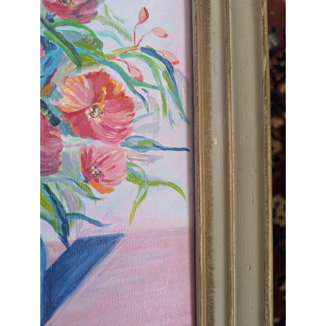 Original Still Life Flower Bouquet Painting Framed For Sale In Charlotte - Image 6 of 7