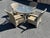 Mid-Century Modern Beautiful Vintage Lloyd Loom Aluminum Patio Set Table & 4 Chairs For Sale - Image 3 of 12