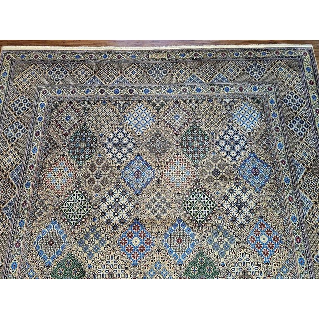 Wood Middle Eastern Nain Rug in Wool For Sale - Image 7 of 11