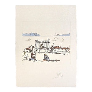Salvador Dalí, Judgement (Rare Hand Signed Aquatint Etching on Japan Paper), 1981
