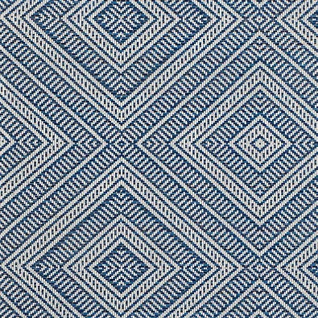 Schumacher Tortola Indoor & Outdoor Fabric in Marine For Sale