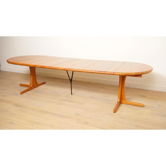 Vintage Round Dining Table in Teak, 1950s For Sale - Image 14 of 18