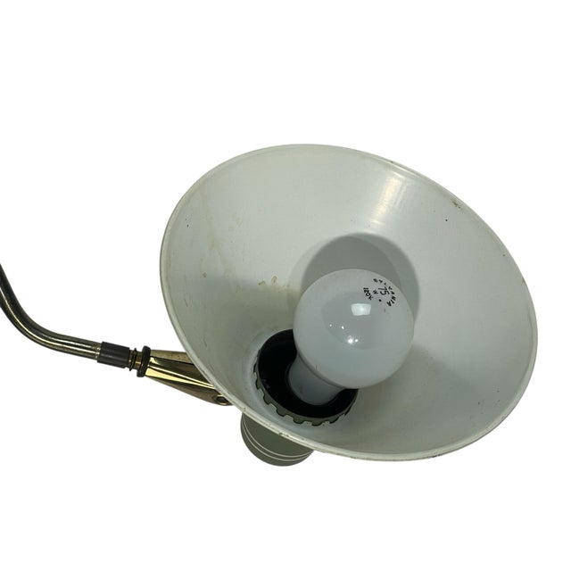 Vintage Mid-Century Modern Sage Green Tole Scissor Arm Wall Lamp For Sale In Cincinnati - Image 6 of 12