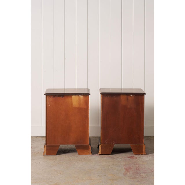 Pair of Georgian Style Burl Bedside Chests For Sale - Image 13 of 13