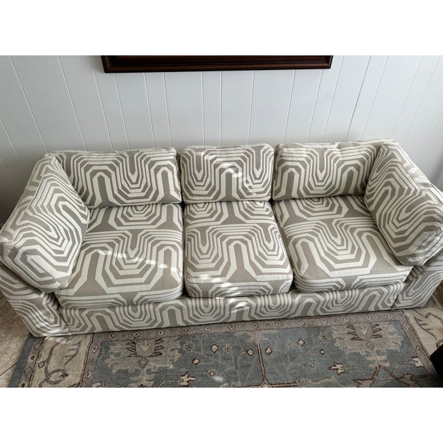 Mid-Century Modern MCM Directional Ultra Modern, Geometric Sofa 1970's For Sale - Image 3 of 7