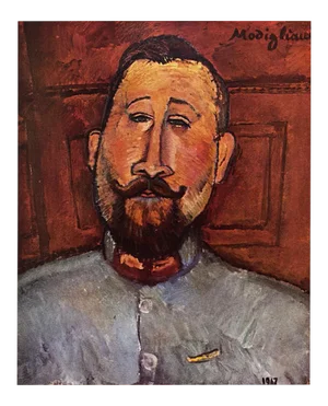 1958 After Amedeo Modigliani "Portrait of Dr. Devaraigne", First English Edition Full-Color Print