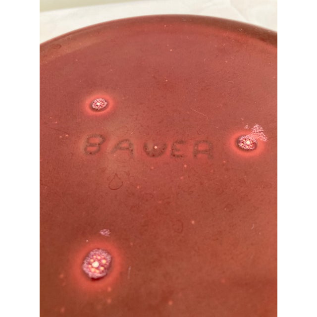 Ceramic Mid 20th Century Mid-Century Modern Bauer Pottery Red Art Pottery Serving Bowl For Sale - Image 7 of 9