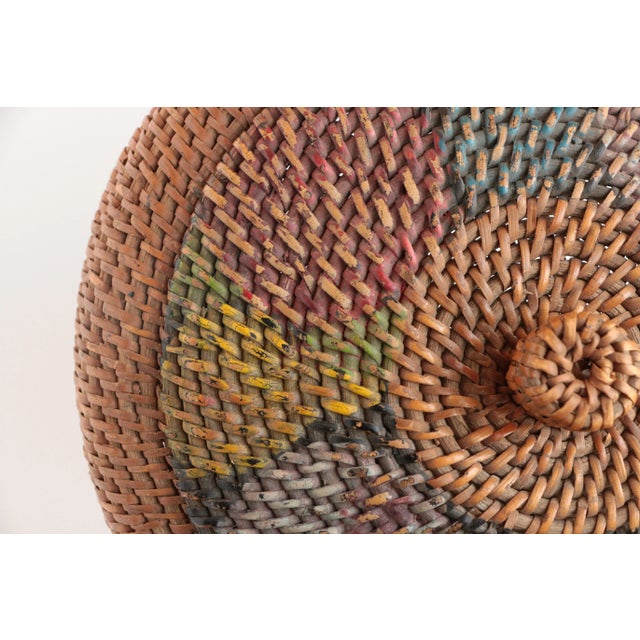 Antique Fruit-Painted Basket With Lid For Sale - Image 4 of 10