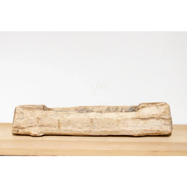 Farmhouse Lushai Long Slim Wood Bowl For Sale - Image 3 of 9