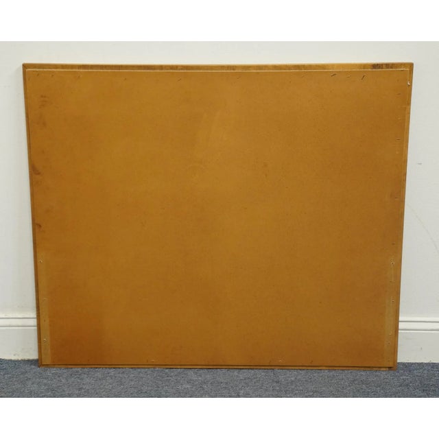 Late 20th Century Salem Square Solid Hard Rock Maple MCM Mid Century Modern 38" Dresser / Wall Mirror For Sale - Image 5 of 6