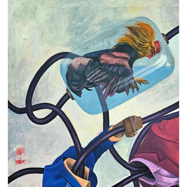 Three-Ni-Ty, Surrealism Painting by Macaulay Barnabas (2025) Acrylic on Canvas For Sale - Image 4 of 4