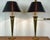 An impressive pair of luxury large old table lamps, estimated period 1950-1970. These eye-catching lamps have a very...