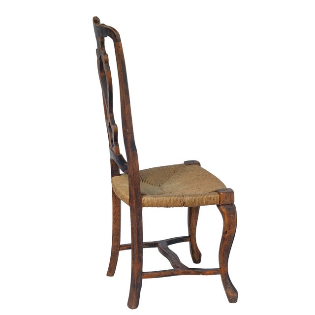 Set of 4/ 19th Century French Provincial Walnut Dining Chairs For Sale - Image 9 of 18