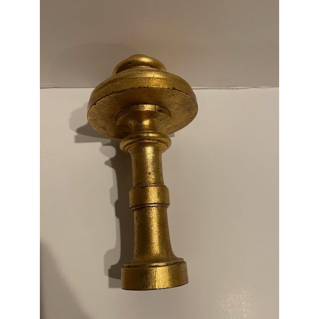 Wood Gold Gilt Wood French Tie Backs, Late 19th Century - A Pair For Sale - Image 7 of 7