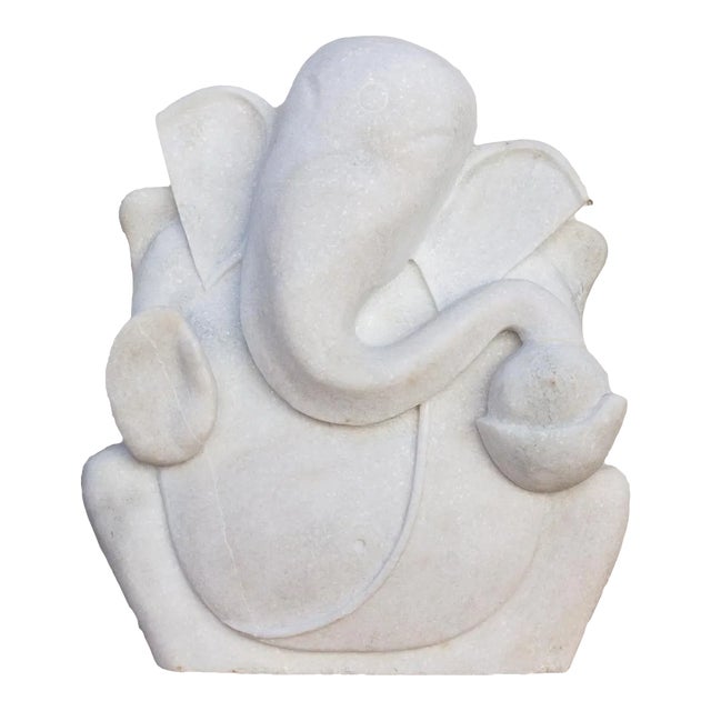 Tall Handcarved Modern Marble Ganesha For Sale