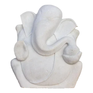 Tall Handcarved Modern Marble Ganesha