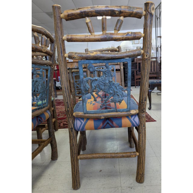 Vintage Mortensen Designs, Inc “The Rainbow Collection” Hickory & Glass Dining Table W/4 Chairs For Sale - Image 12 of 18