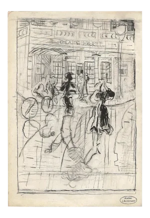 Jacques Acremant, Théatre Ebert, Drawing, Mid-20th Century