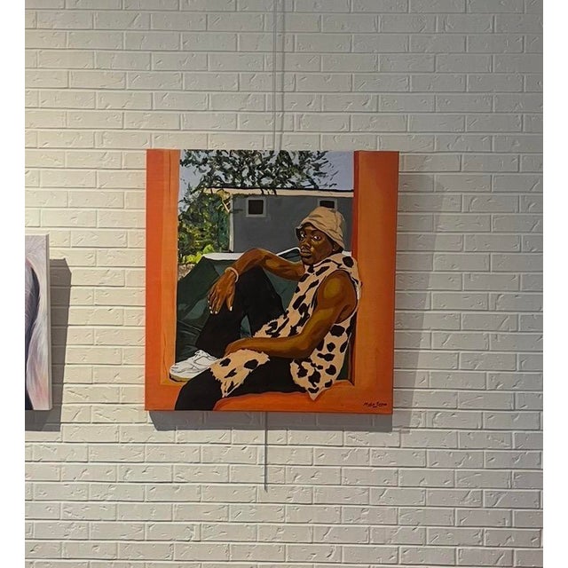 Realism Emmanuel Akolo Uncharted Territory, Acrylic Painting on Canvas, 2023 For Sale - Image 3 of 3