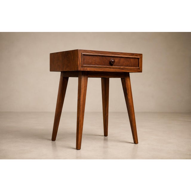 Brazilian Modern Pair of Imbuia Wood Nightstands by Teperman, Brazil, 1950s For Sale - Image 16 of 18