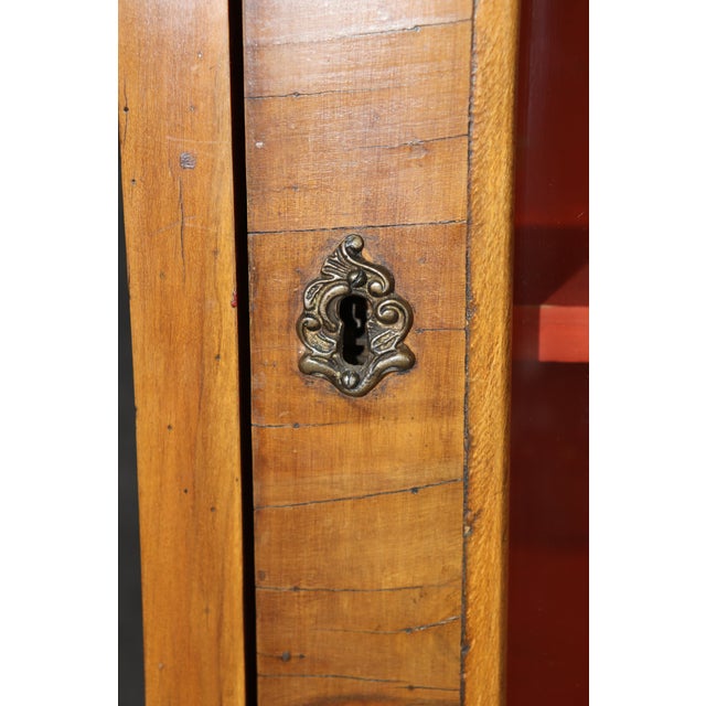 19th C Antique Italian Narrow Width Olivewood Petite Style Secretary Desk For Sale - Image 13 of 13