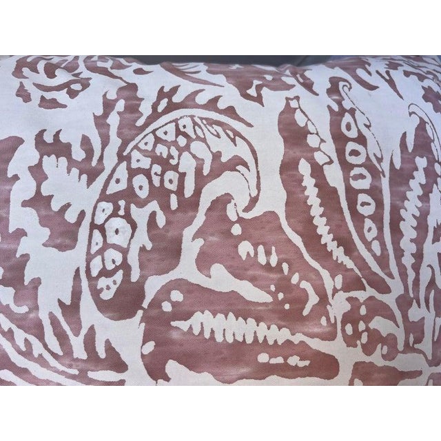 Rococo Custom Pink & White Glicine Fortuny Patterned Textile Pillow For Sale - Image 3 of 5