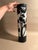 Large Cameo Glass Cylinder Vase Black and White For Sale - Image 9 of 11