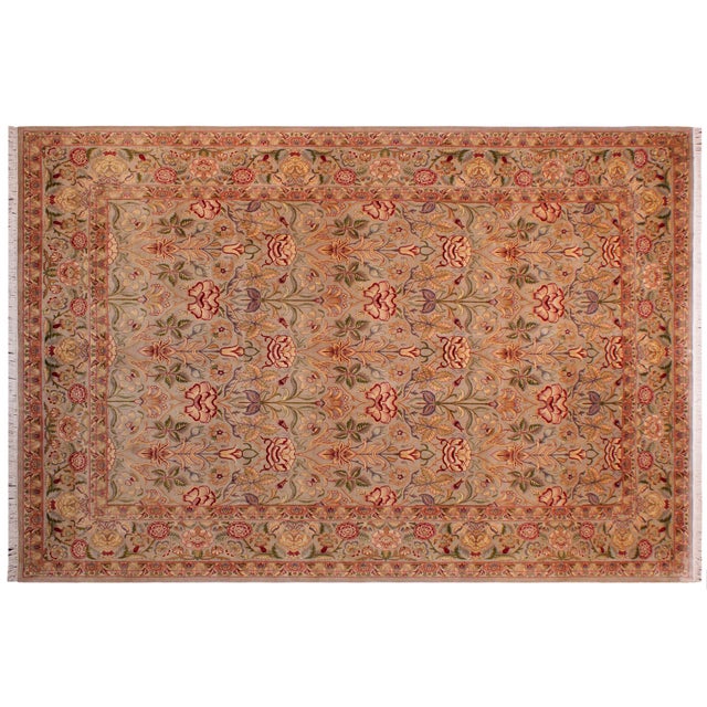 Gray Beautiful 1990's Pak-Persian Taupe/Red Wool Rug - 9'2'' X 12'5'' For Sale - Image 8 of 9