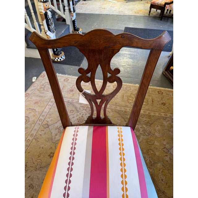 Chippendale 19th Century Antique Chippendale Style Walnut Side Chair For Sale - Image 3 of 7