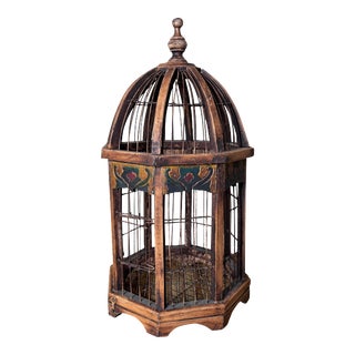 Late 20th Century Table Top Bird Cage For Sale