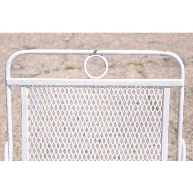 Woodard Furniture Co. Vintage Russell Woodard Sculptura Wrought Iron Patio Arm Chair, Attributed For Sale - Image 4 of 12