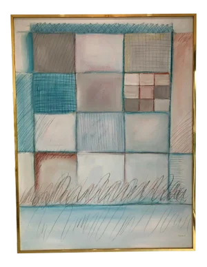 Vintage Large Postmodern Abstract